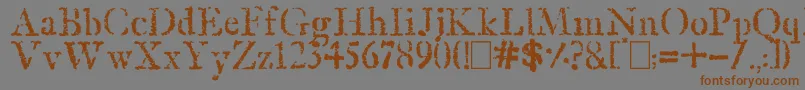 OldRubberStamp Font – Brown Fonts on Gray Background