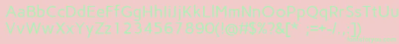 CarmeRegular Font – Green Fonts on Pink Background