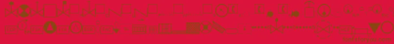 EsriFireIncidentNfpa-Schriftart – Braune Schriften auf rotem Hintergrund