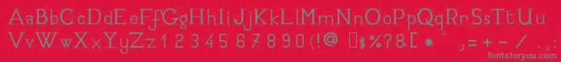JbetudeRegular Font – Gray Fonts on Red Background