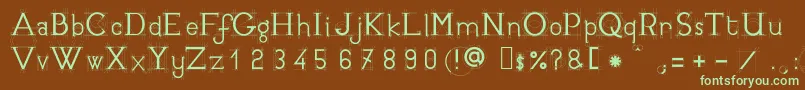 JbetudeRegular Font – Green Fonts on Brown Background