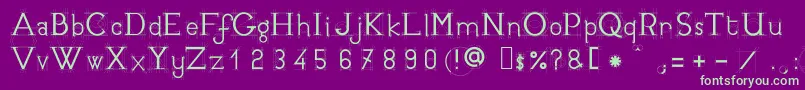 JbetudeRegular Font – Green Fonts on Purple Background