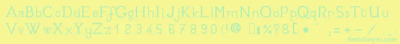 More about JbetudeRegular Font JbetudeRegular Font – Green Fonts on Yellow Background