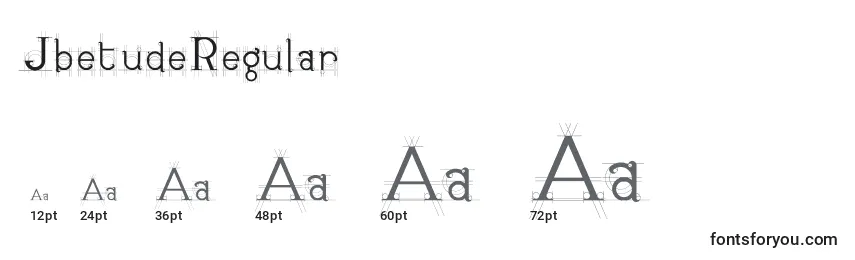 JbetudeRegular Font Sizes