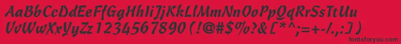 OleScriptSsi Font – Black Fonts on Red Background