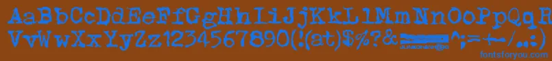 Typpea Font – Blue Fonts on Brown Background