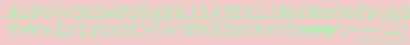 Typpea Font – Green Fonts on Pink Background