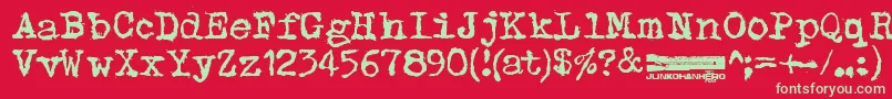 フォントTyppea – 赤い背景に緑の文字