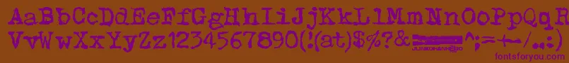 Шрифт Typpea – фиолетовые шрифты на коричневом фоне