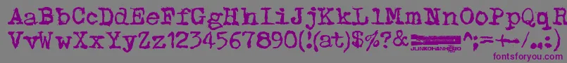 フォントTyppea – 紫色のフォント、灰色の背景