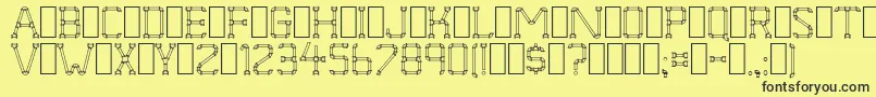 PipeDream Font – Black Fonts on Yellow Background