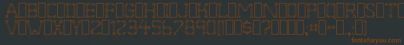 PipeDream-fontti – ruskeat fontit mustalla taustalla