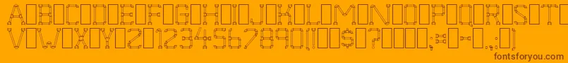 fuente PipeDream – Fuentes Marrones Sobre Fondo Naranja