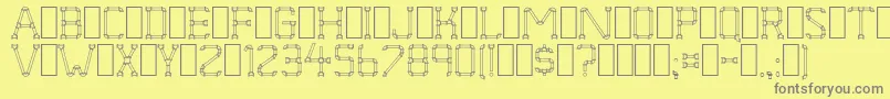PipeDream Font – Gray Fonts on Yellow Background