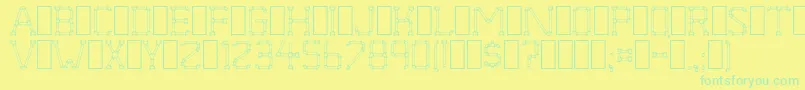 PipeDream Font – Green Fonts on Yellow Background