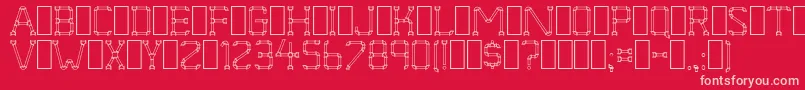 Шрифт PipeDream – розовые шрифты на красном фоне