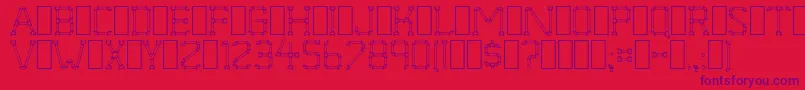 PipeDream Font – Purple Fonts on Red Background