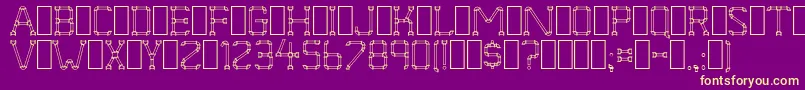 Шрифт PipeDream – жёлтые шрифты на фиолетовом фоне