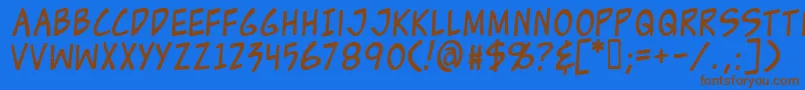 Zud Font – Brown Fonts on Blue Background