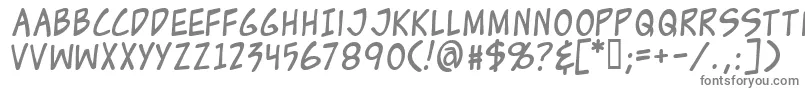 フォントZud – 白い背景に灰色の文字