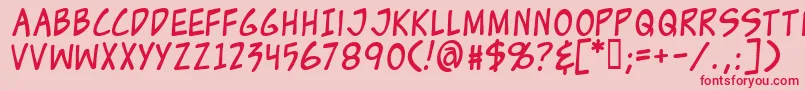 Zud Font – Red Fonts on Pink Background