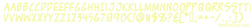 Zud Font – Yellow Fonts on White Background