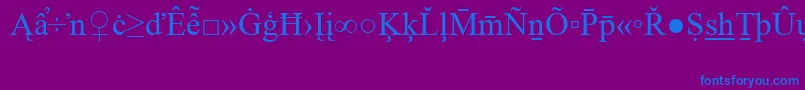 TimesNewRomanSpecialG2 Font – Blue Fonts on Purple Background