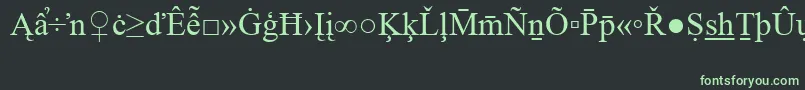 TimesNewRomanSpecialG2 Font – Green Fonts on Black Background