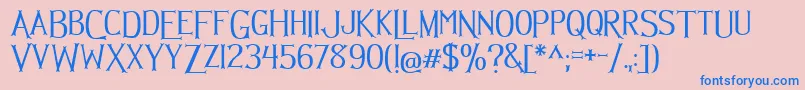 Hellmuth Font – Blue Fonts on Pink Background