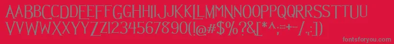 Hellmuth Font – Gray Fonts on Red Background