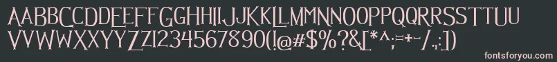Hellmuth-Schriftart – Rosa Schriften auf schwarzem Hintergrund