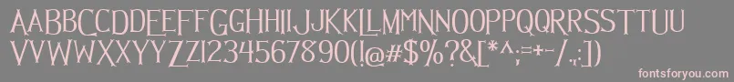 Hellmuth-Schriftart – Rosa Schriften auf grauem Hintergrund