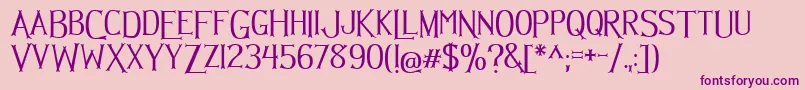 Hellmuth Font – Purple Fonts on Pink Background