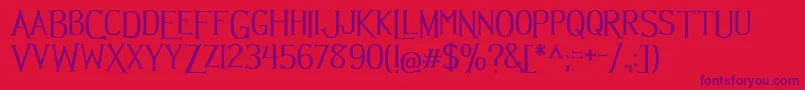 Hellmuth Font – Purple Fonts on Red Background