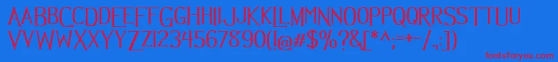 Hellmuth Font – Red Fonts on Blue Background