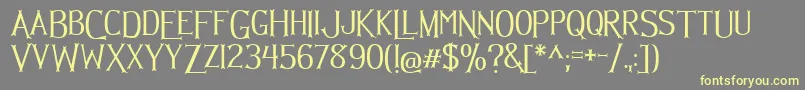 Hellmuth Font – Yellow Fonts on Gray Background