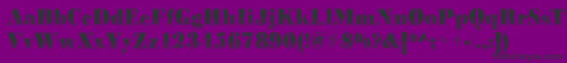 Czcionka Bodonidirections2Regular – czarne czcionki na fioletowym tle