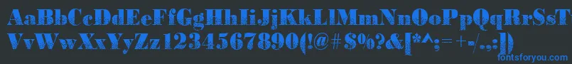 Bodonidirections2Regular Font – Blue Fonts on Black Background