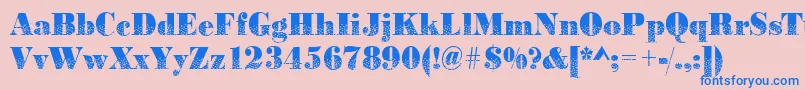 Bodonidirections2Regular Font – Blue Fonts on Pink Background