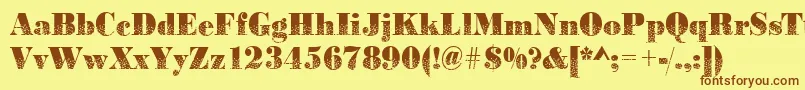 Bodonidirections2Regular Font – Brown Fonts on Yellow Background