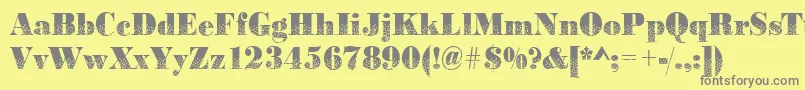 Bodonidirections2Regular Font – Gray Fonts on Yellow Background