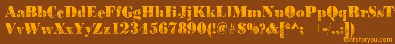 Bodonidirections2Regular Font – Orange Fonts on Brown Background
