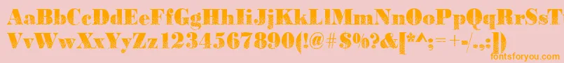 Bodonidirections2Regular Font – Orange Fonts on Pink Background