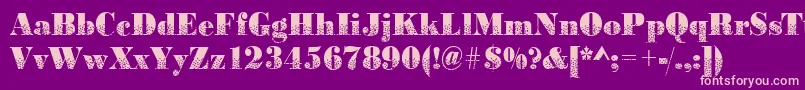Bodonidirections2Regular Font – Pink Fonts on Purple Background