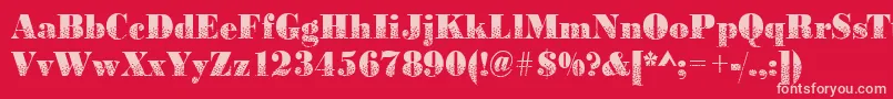 Bodonidirections2Regular Font – Pink Fonts on Red Background