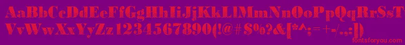 Bodonidirections2Regular Font – Red Fonts on Purple Background