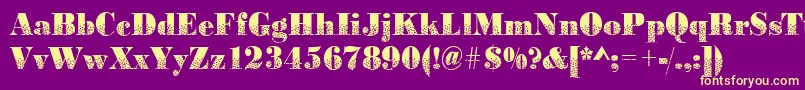 Bodonidirections2Regular Font – Yellow Fonts on Purple Background