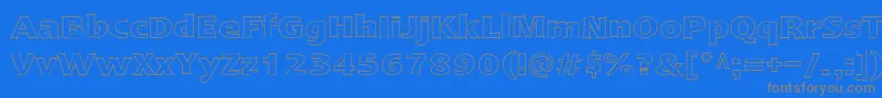 LinotypeErgoSketch Font – Gray Fonts on Blue Background