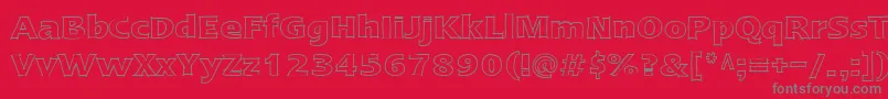 LinotypeErgoSketch Font – Gray Fonts on Red Background