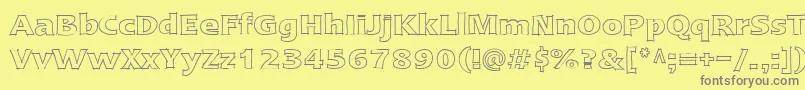 LinotypeErgoSketch Font – Gray Fonts on Yellow Background